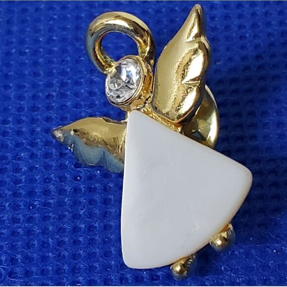 GUARDIAN ANGEL Mother Of Pearl Tack Pin - Picture 3 of 5